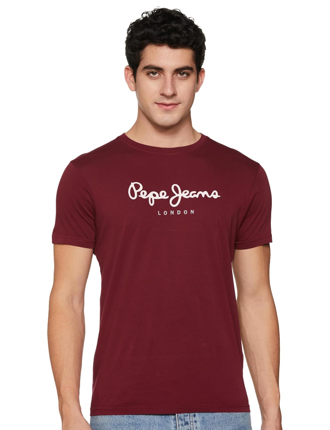Pepe Jeans Men’s Solid Slim Fit T-Shirt