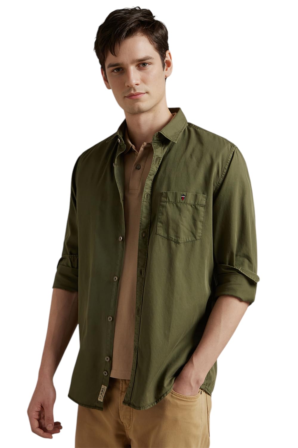 Louis Philippe Men’s Cotton Slim Fit Shirt Louis Philippe Men’s Cotton Slim Fit Shirt