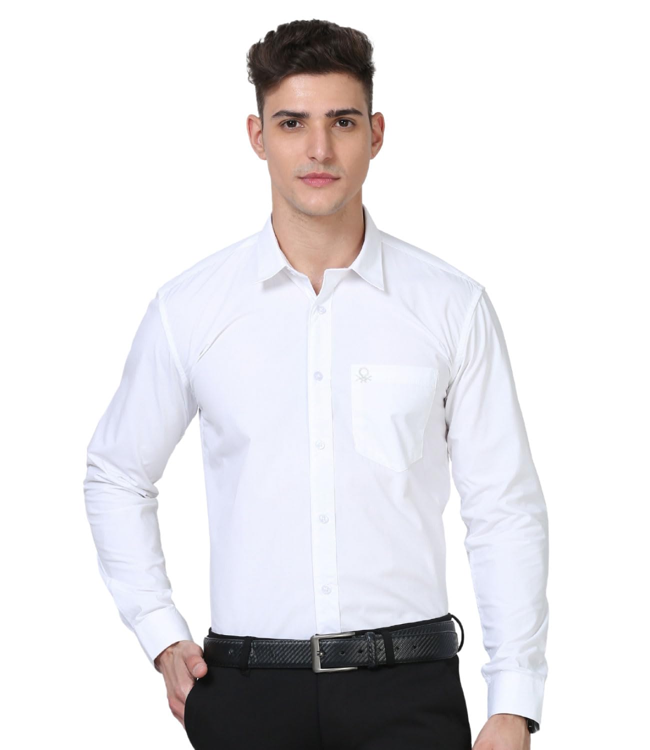 UNITED COLORS OF BENETTON Men’s Cotton Slim Fit Shirt