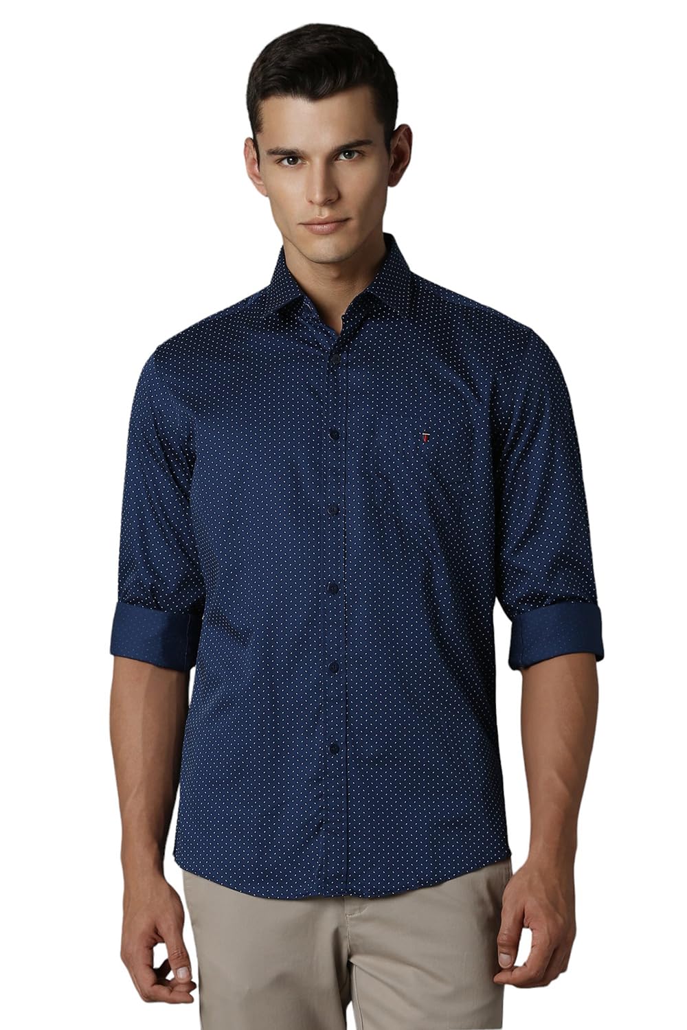 Louis Philippe Men’s Cotton Slim Fit Shirt Louis Philippe Men’s Cotton Slim Fit Shirt