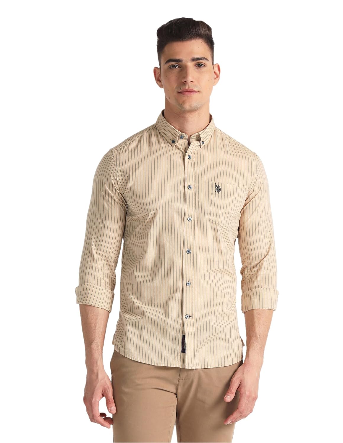 U.S. POLO ASSN. Men’s Cotton Slim Fit Shirt U.S. POLO ASSN. Men’s Cotton Slim Fit Shirt