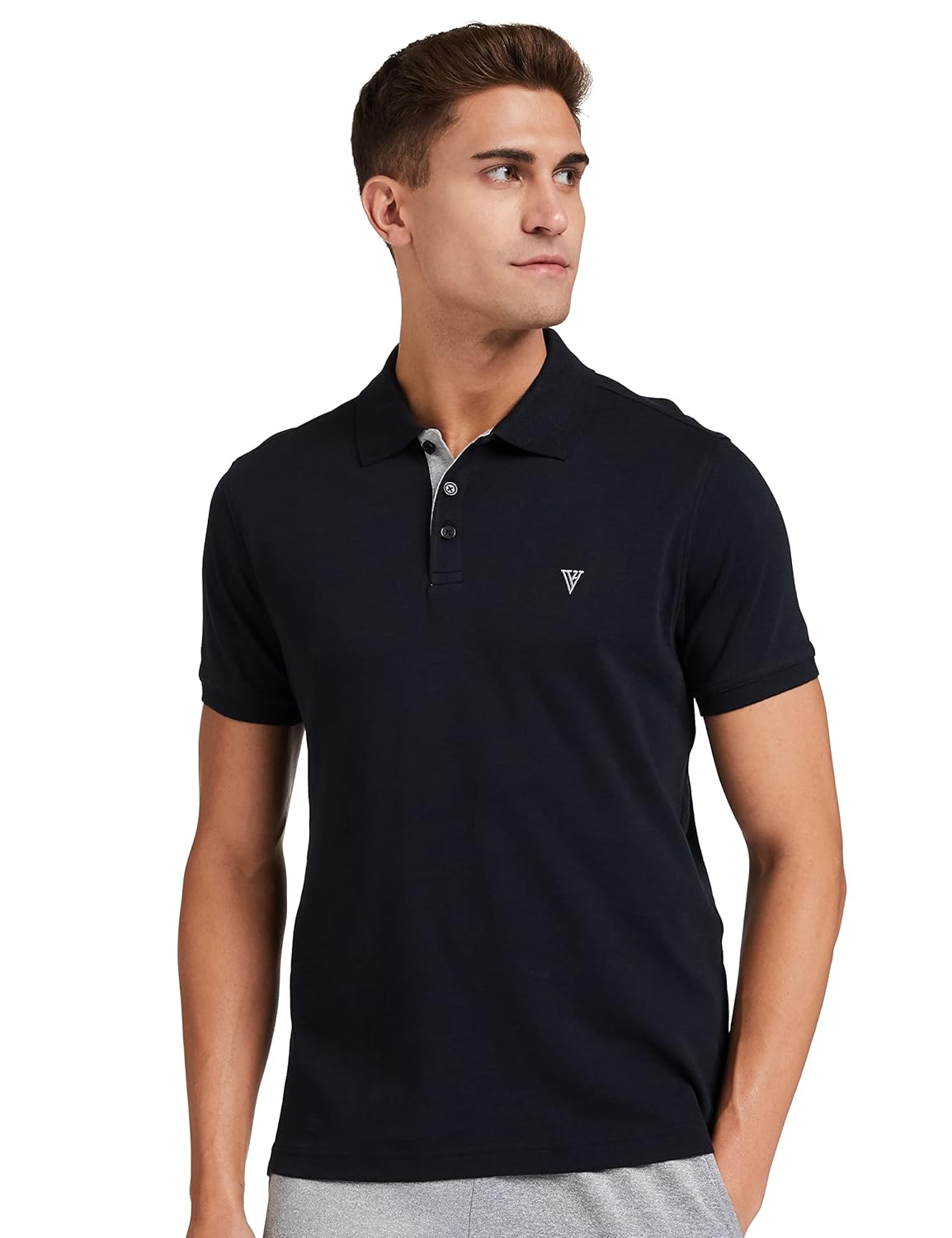 Van Heusen Men’s Cotton Regular Fit Polo T-Shirt