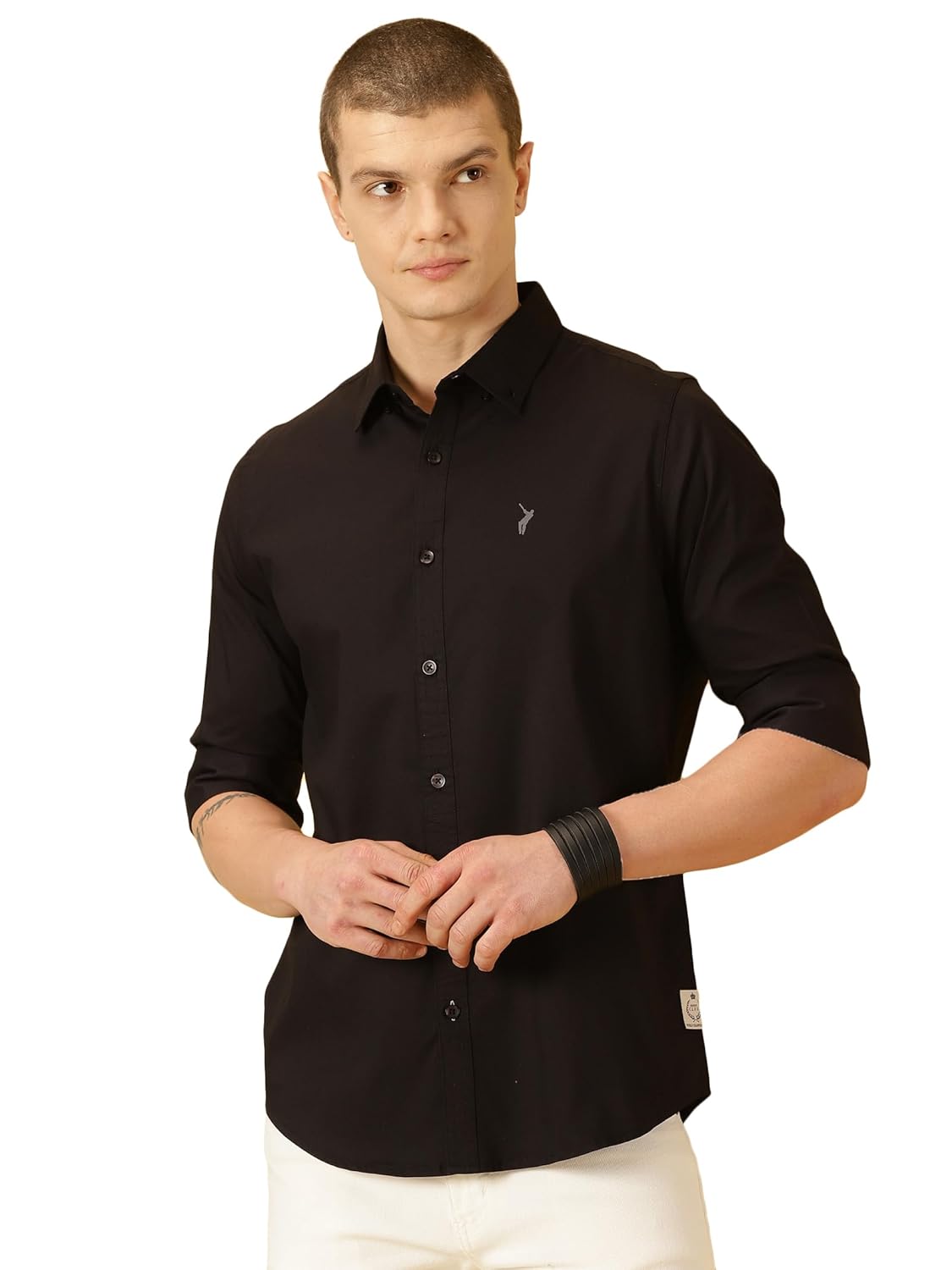 Thomas Scott Mens | Full Sleeve | Solid | Slim Fit | 100% Cotton | Button Down Collar | Shirts