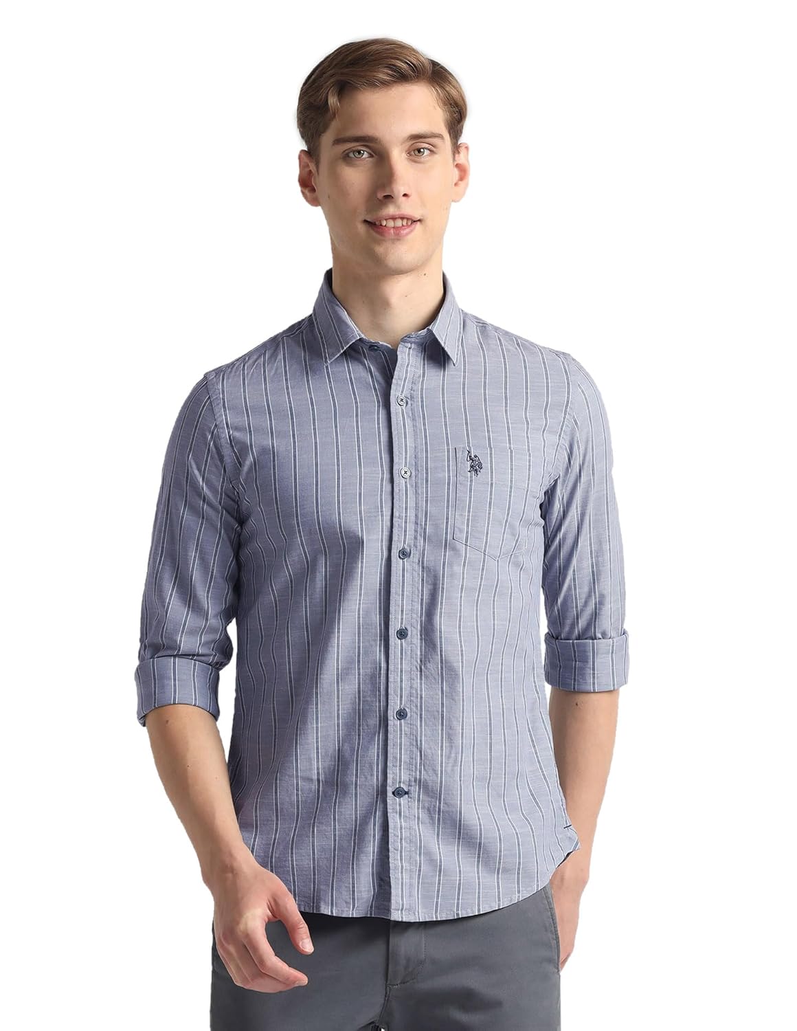 U.S. POLO ASSN. Men’s Cotton Slim Fit Shirt U.S. POLO ASSN. Men’s Cotton Slim Fit Shirt