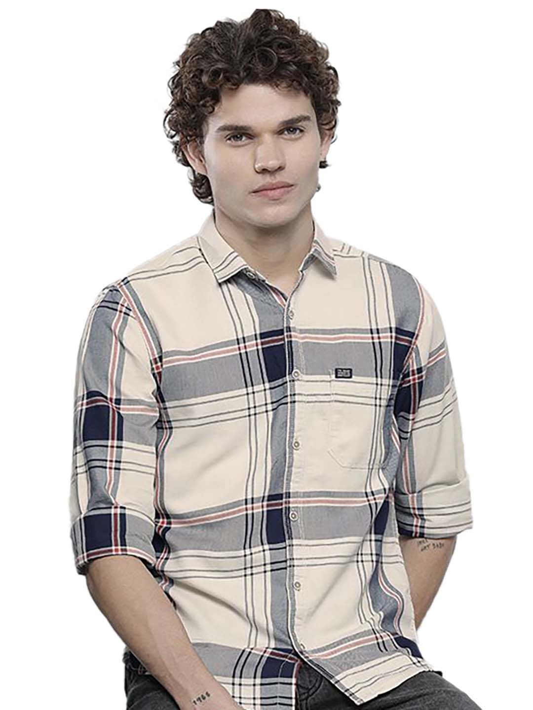 The Indian Garage Co Men’s Cotton Slim Fit Shirt