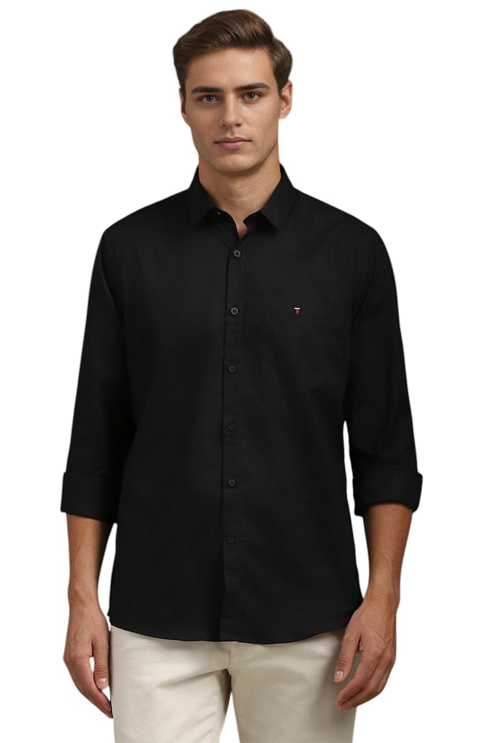 Louis Philippe Men’s Cotton Slim Fit Shirt Louis Philippe Men’s Cotton Slim Fit Shirt