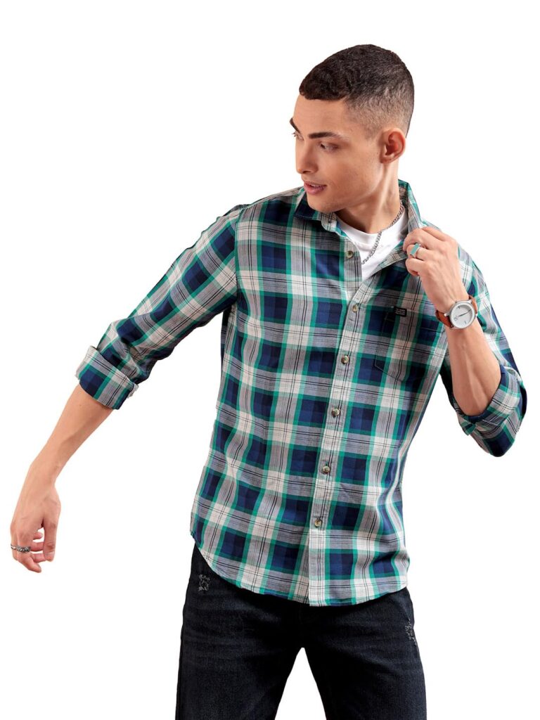 The Indian Garage Co Men’s Cotton Slim Fit Shirt
