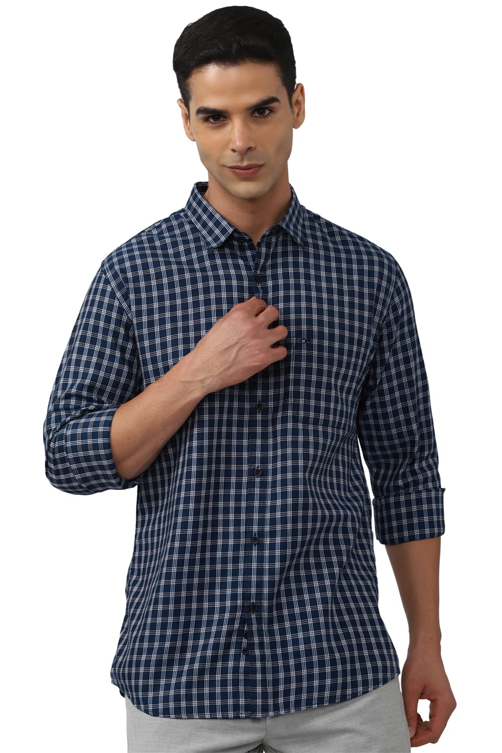 Peter England Men’s Checkered Slim Fit Shirt