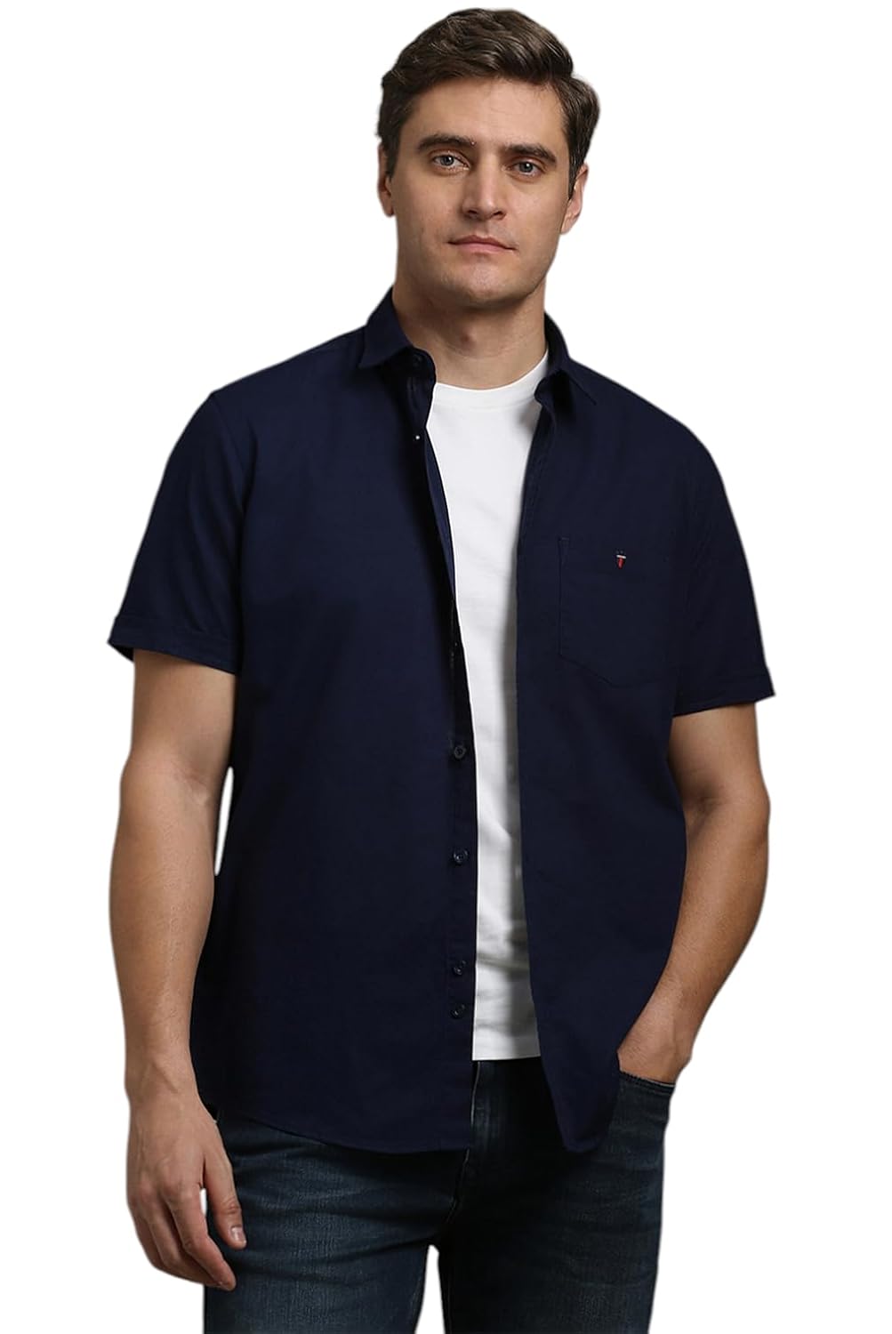 Louis Philippe Men’s Solid Slim Fit Shirt Louis Philippe Men’s Solid Slim Fit Shirt