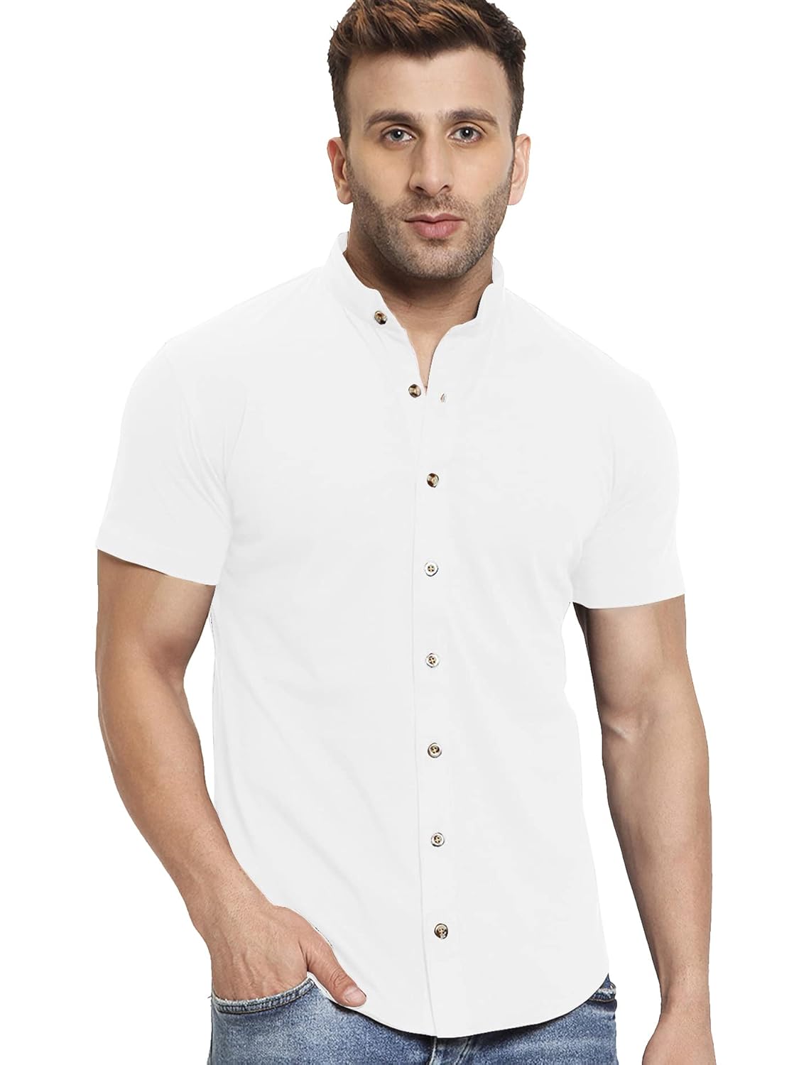 AUSK Men’s Regular Fit Half Sleeves Casual Shirt