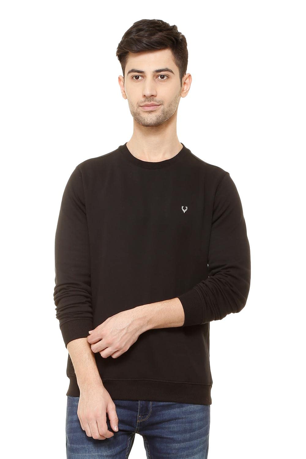 Allen Solly Men’s Cotton Blend Casual Crew Neck Sweatshirt