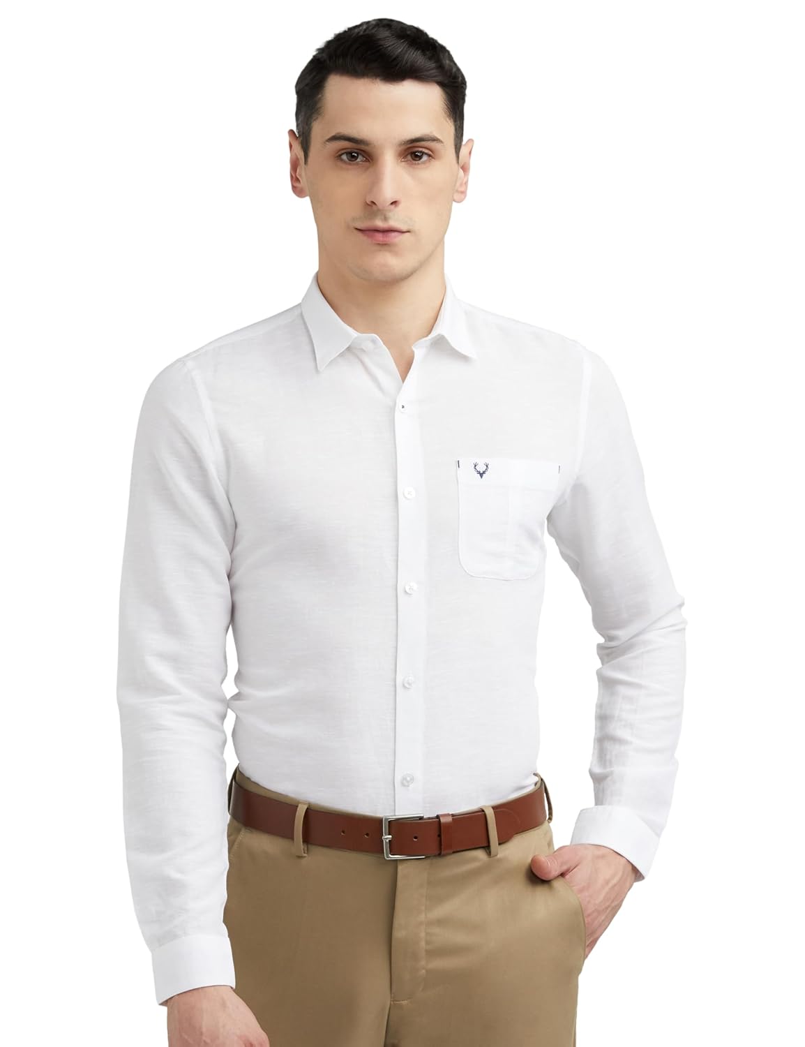 Allen Solly Men’s Cotton Solid Slim Fit Shirt