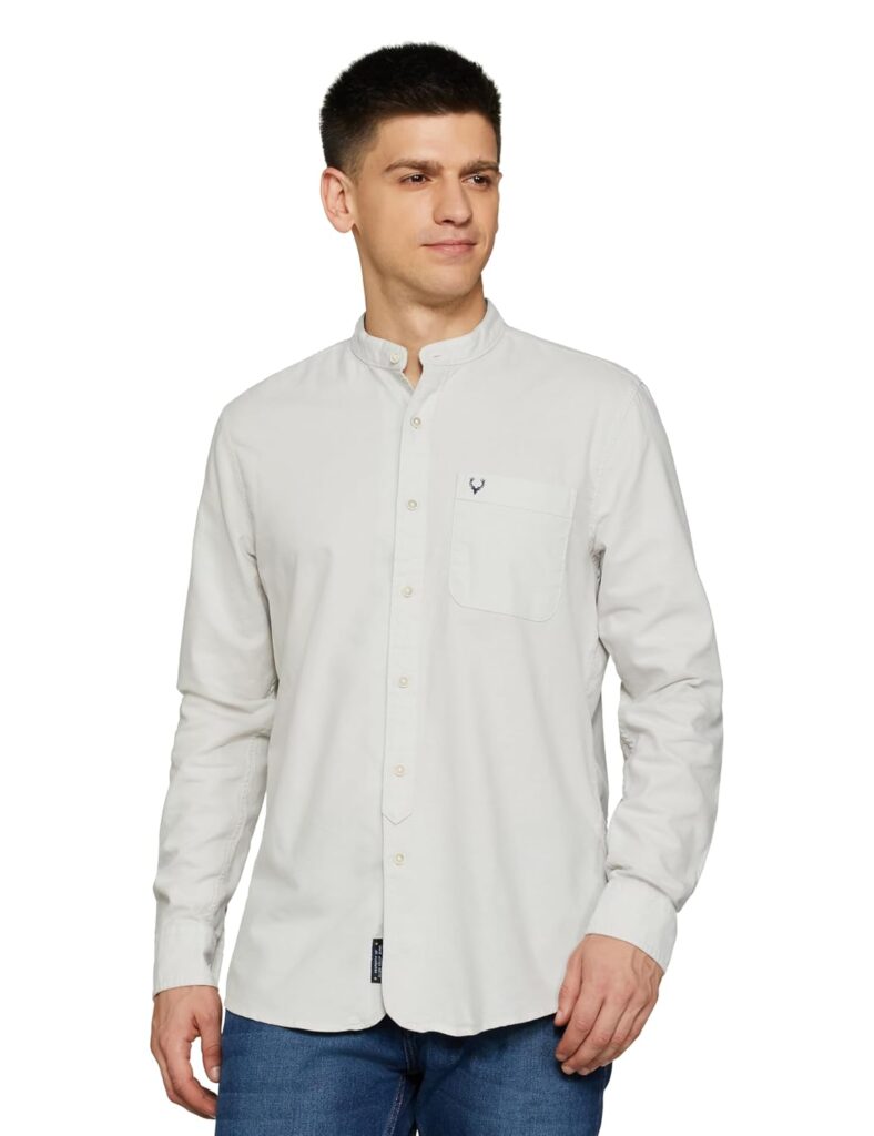 Allen Solly Men’s Regular Fit Oxford Solid Casual Shirt