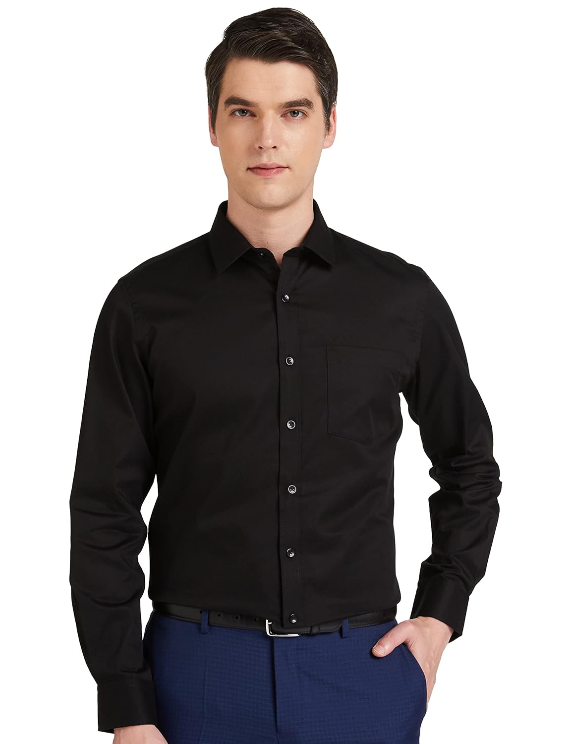 Amazon Brand – Symbol Men’s Solid 100% Cotton Slim Fit Formal Shirt