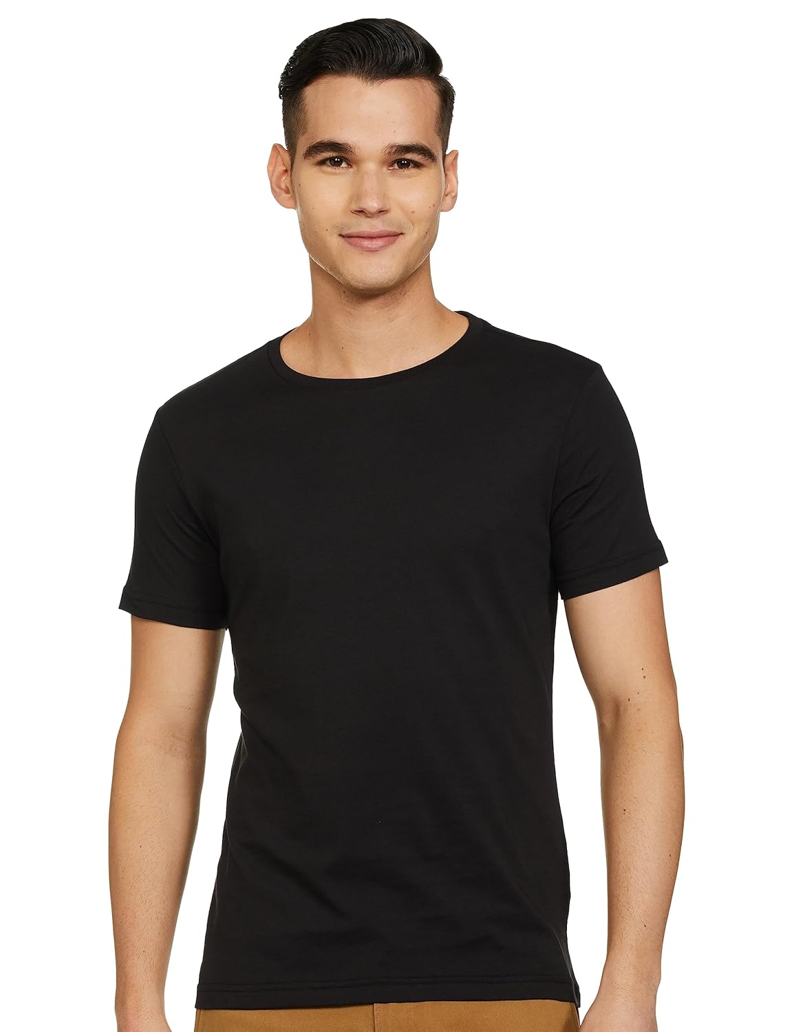 Amazon Brand – Symbol Men’s Solid Cotton T Shirt | Round Neck | Half Sleeve | Plain-Regular Fit (Available in Plus Size and Combo Packs)