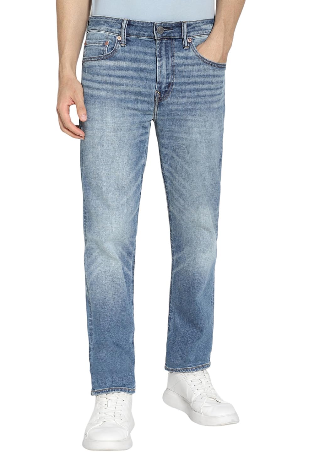 American Eagle Men Blue EasyFlex Athletic Straight Jean
