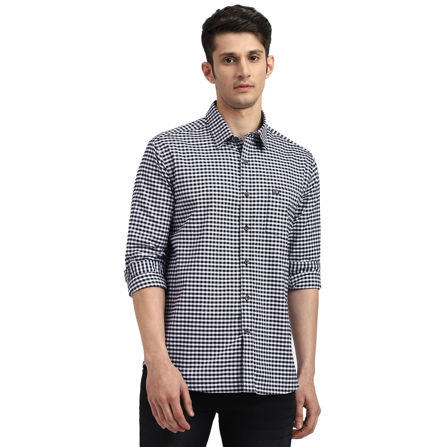 Arrow Men’s Checkered Full Sleeve Slim Fit Point Collar Cotton Casual Shirt Arrow Men’s Checkered Full Sleeve Slim Fit Point Collar Cotton Casual Shirt
