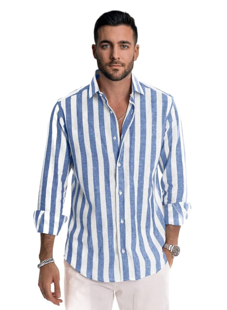 BE ACTIVE Men’s Casual Shirts|| Linen Cotton Lining Shirts for Men|| Stylish Full Sleeves Cotton Shirt for Men