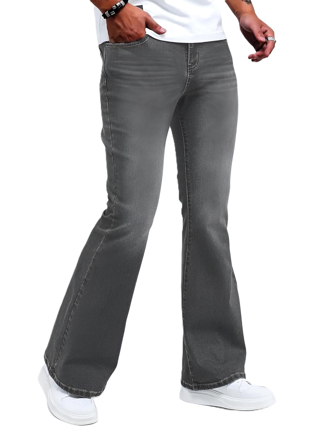Ben Martin Men’s Wide Leg Fit High Rise Jeans