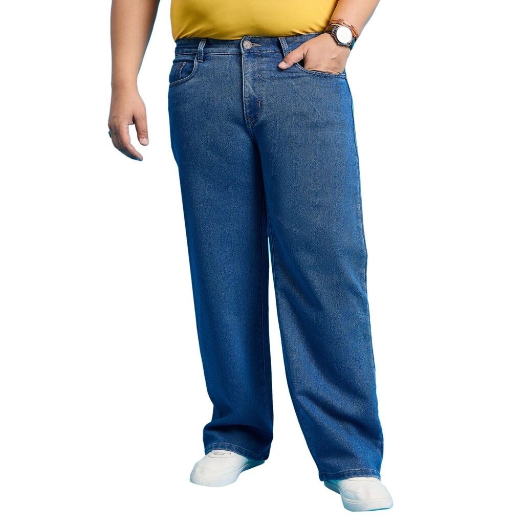 Bigbanana Plus Size Men’s Baggy Fit Solid Jeans