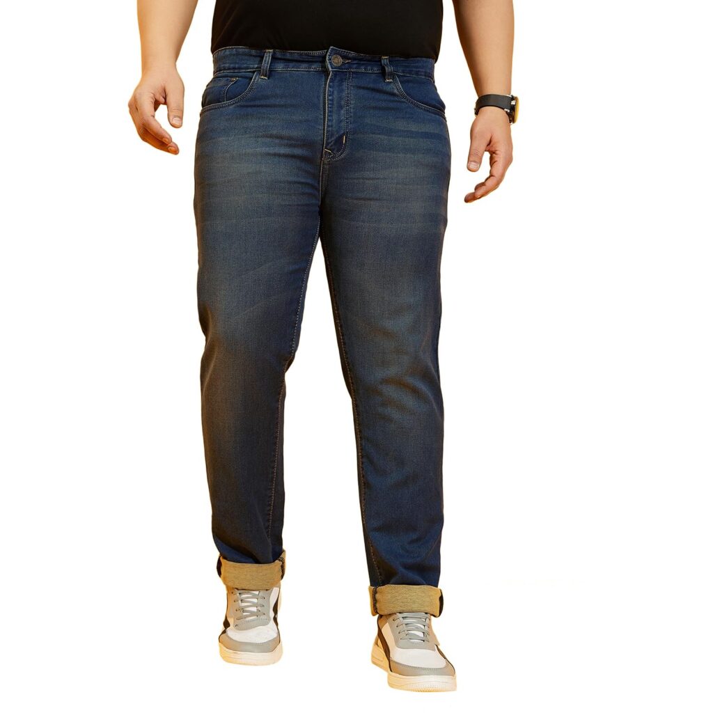 Bigbanana Plus Size Men’s Regular Fit Solid Jeans