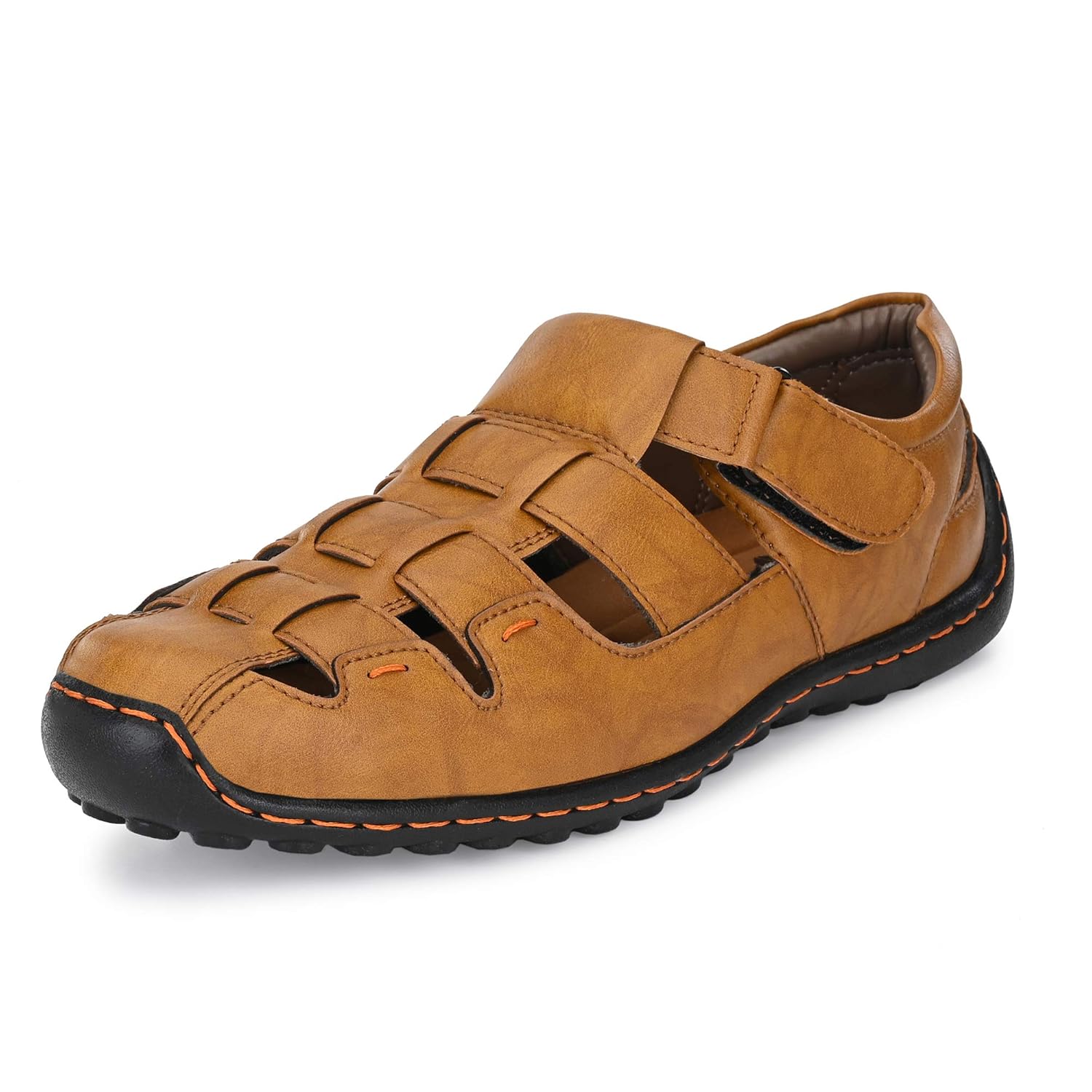 Centrino Men’s 6114 Casual Fisherman Adjustable Sporty Summer Closed Comfortable Toe Sandals with Premium PU Padding