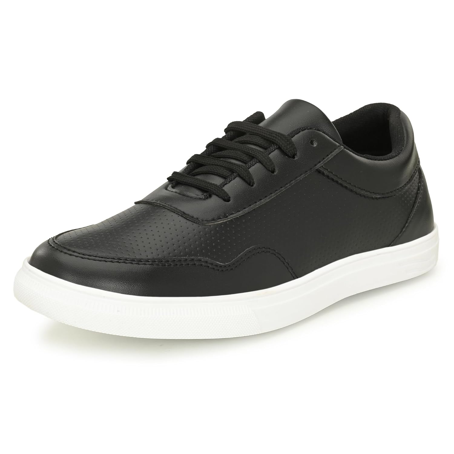 Centrino Men’s Casual Shoes Fashion Lace Up Non-Slip Flats Trendy Stylish All Day Comfortable Lightweight Sneakers with Extra Comfort on Heel Black Casual Shoe for Mens (6314)