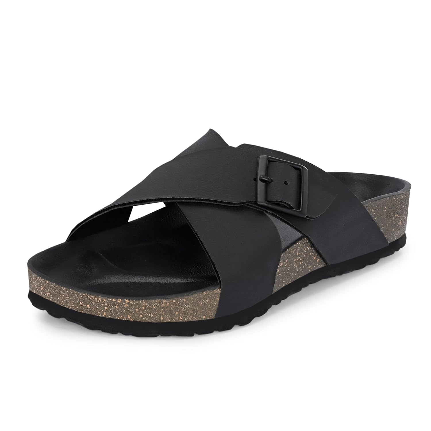 Centrino Men’s Cushion Sliders/Slippers | PU Padding on the Footbed | Bounce Back Technology | Comfortable & LightWeight | Waterproof & Everyday Flip Flops for Gents (7311)