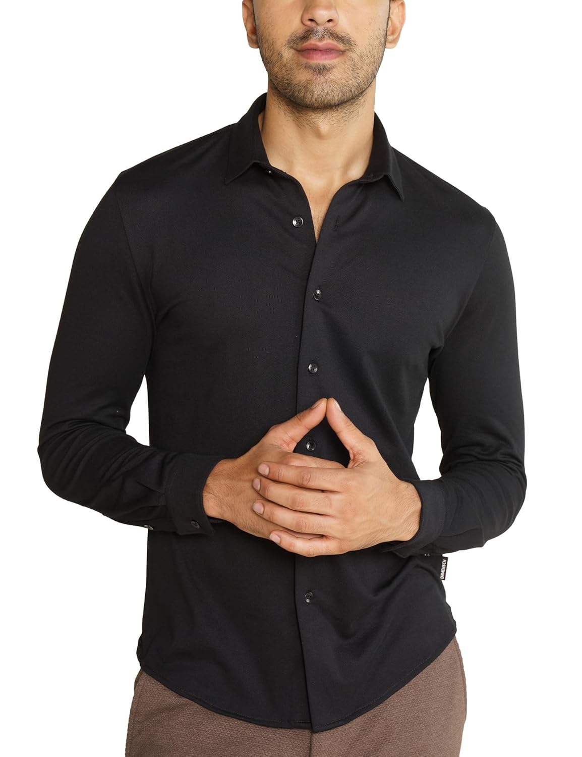 DAMENSCH Men’s Constant Cotton Thermoregulating Pique Full Regular Fit Shirts