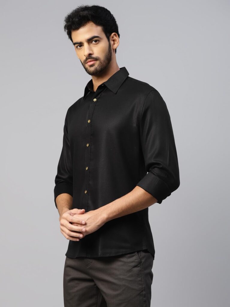 DON VINO Men’s Solid Slim Fit Button Down Shirt