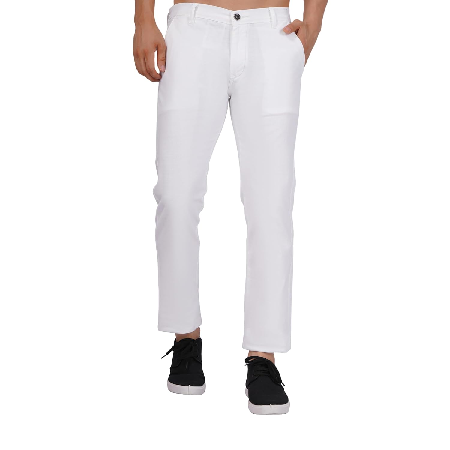 FLAKED Men’s Regular Fit Linen Trousers | Slim Fit Lightweight Casual Pants | Stylish Dress Pants for Office or Travel | Premium Luxury Linen Trouser Pant with Breathable Comfort