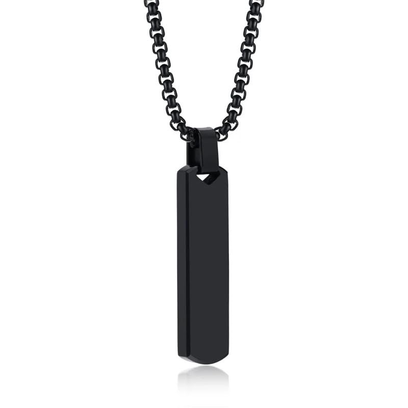 Fashion Frill Silver Chain For Men Stylish Stainless Steel Bar Pendant Necklace Silver Chain Pendant For Men Boys Love Gifts Mens Jewellery