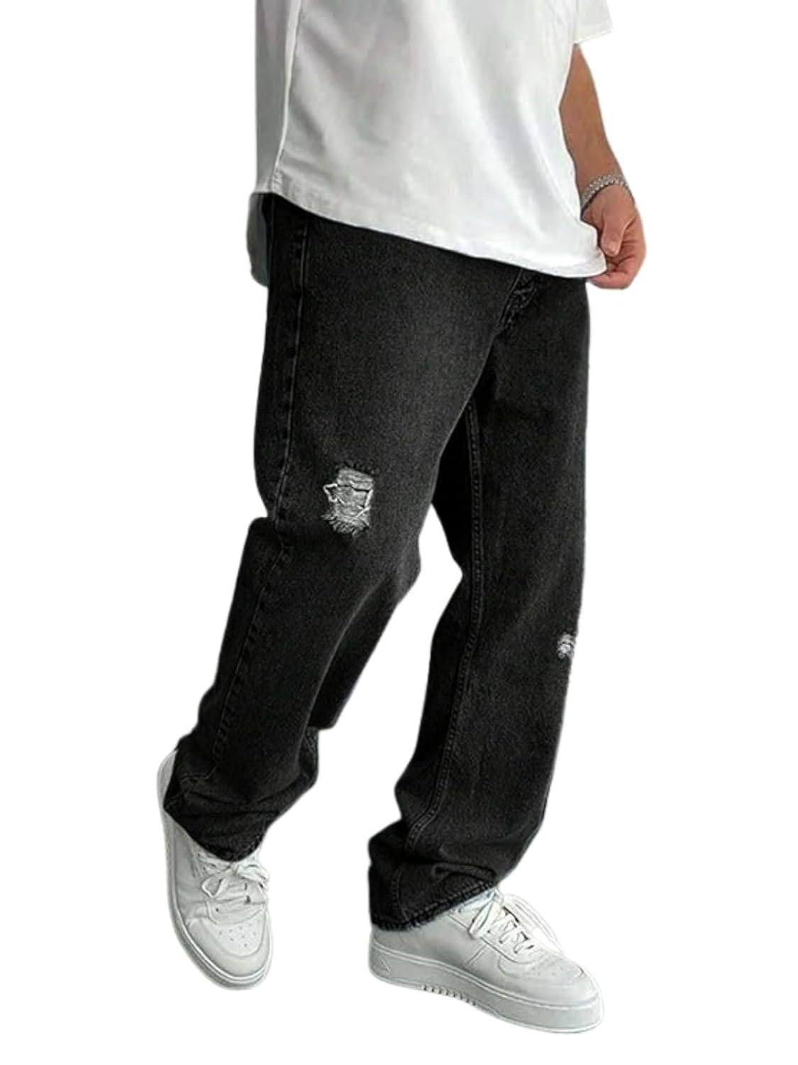 GRECIILOOKS Men Jeans | Men Jeans Pants | Denim Jeans | Baggy Jeans for Men | Loose FIT Jeans for Men | Stylish Pant for Men