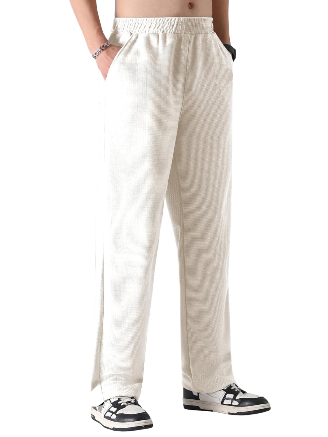 GRECIILOOKS Men’s Loose Mid Rise Track Pant