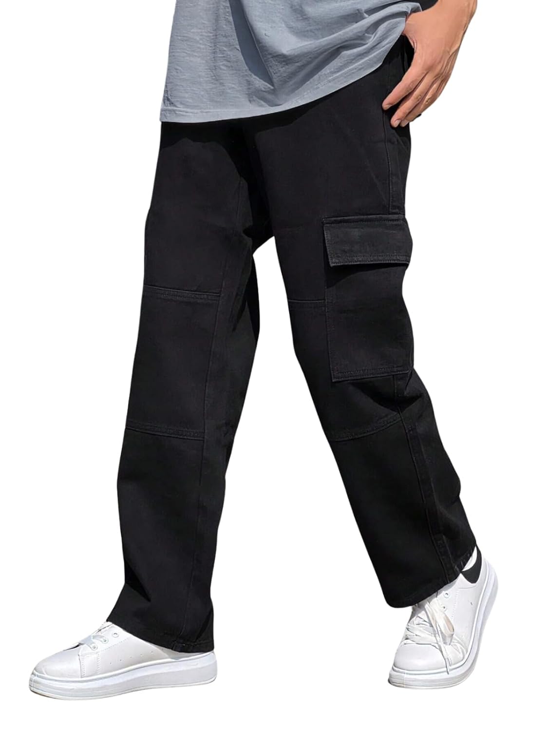GRECIILOOKS Men’s Regular Fit Mid Rise Jeans