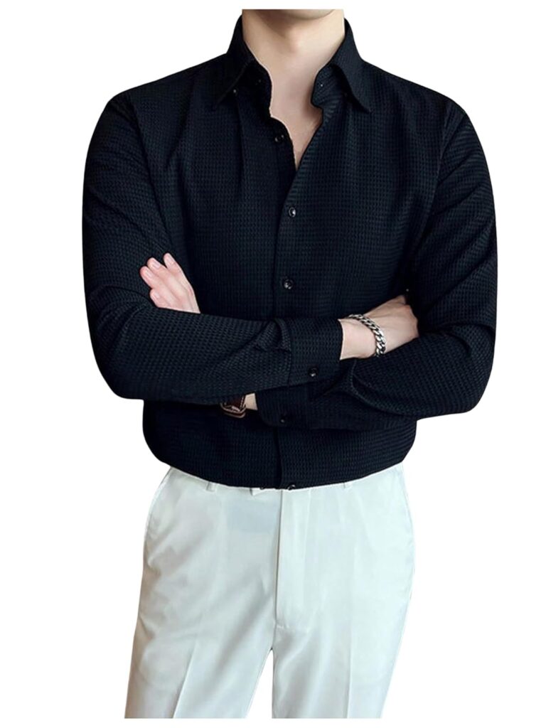 GRECIILOOKS for Casual Stylish Polycotton Regular Formal Shirt | Men’s Solid Slim Fit