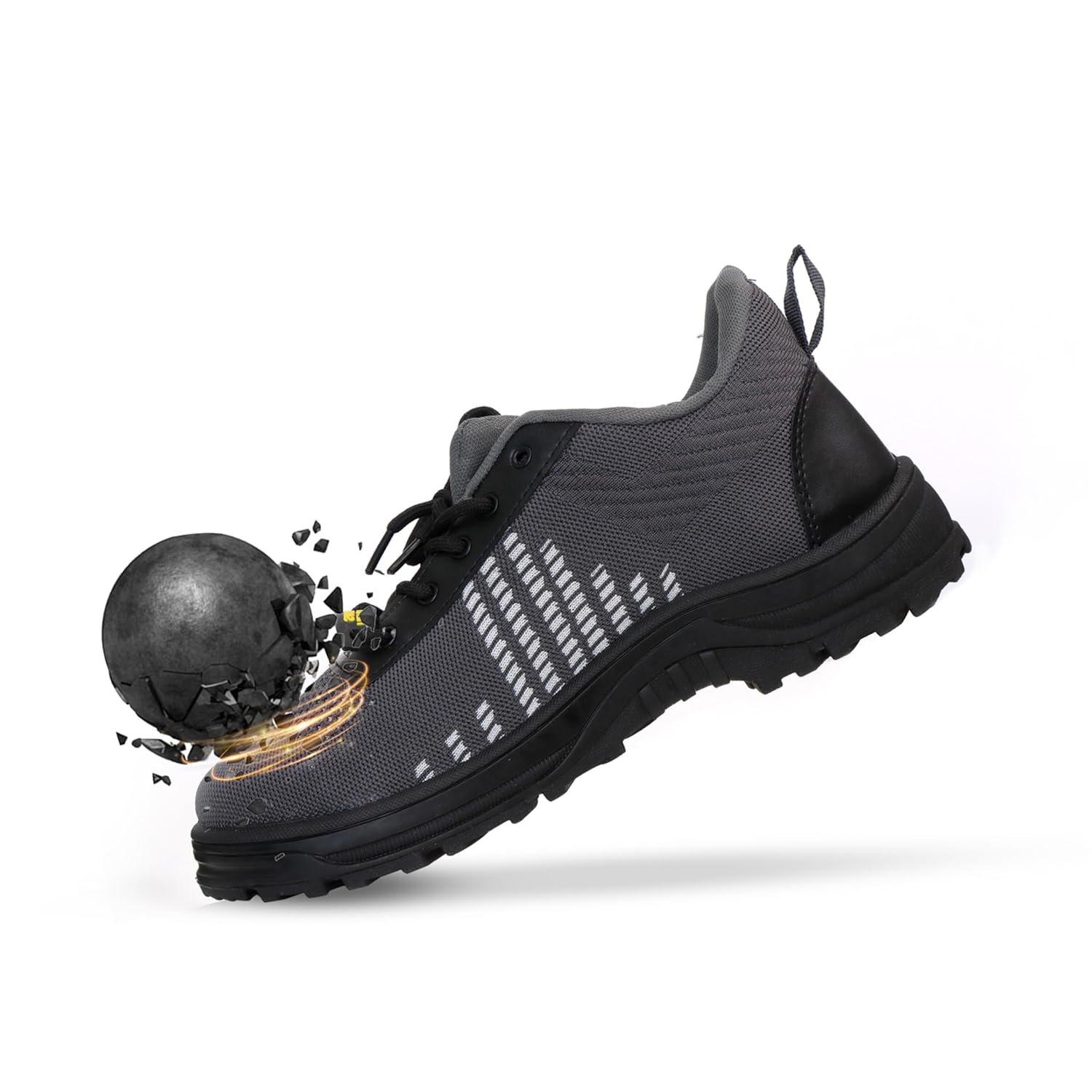 HEALTH SAFE Men’s Safety Shoes – 10 UK | Puncture-Resistant | Steel Toe Cap | Industrial Shoes | Non-Slip Shoes | Comfortable Fit | Multi-Terrain Protection | Crush Protection | Anti-Nail Penetration