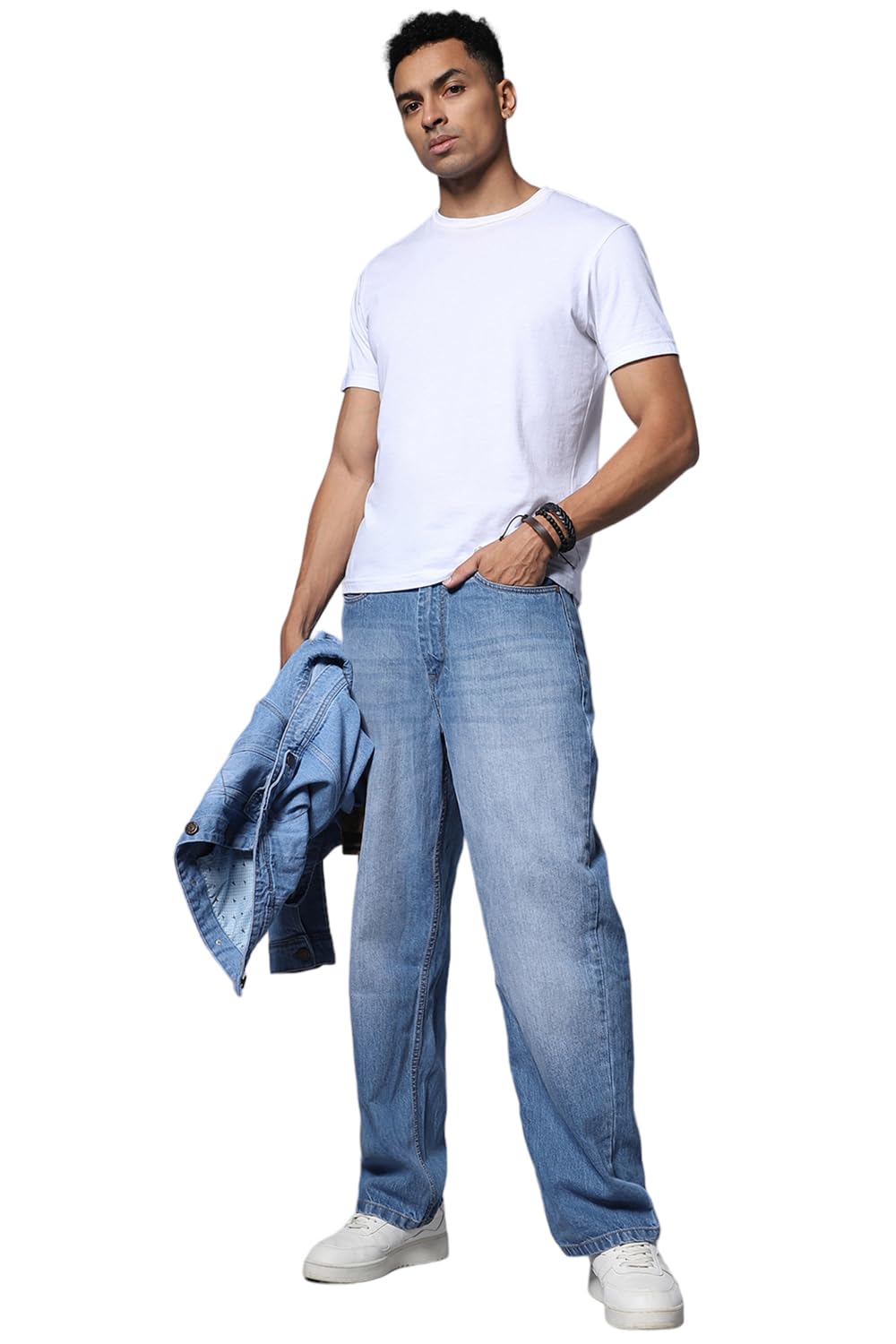 HIGH STAR Men’s Regular Fit Mid Rise Jeans