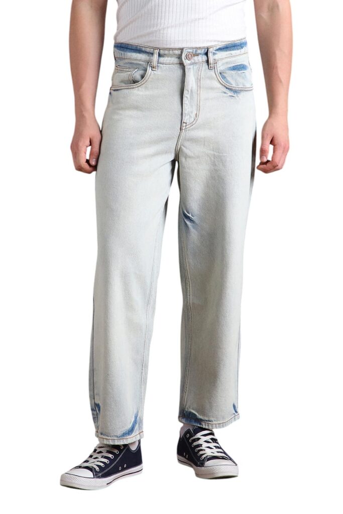 Hubberholme Men Cotton Washed Baggy Mid-Rise Jeans 11