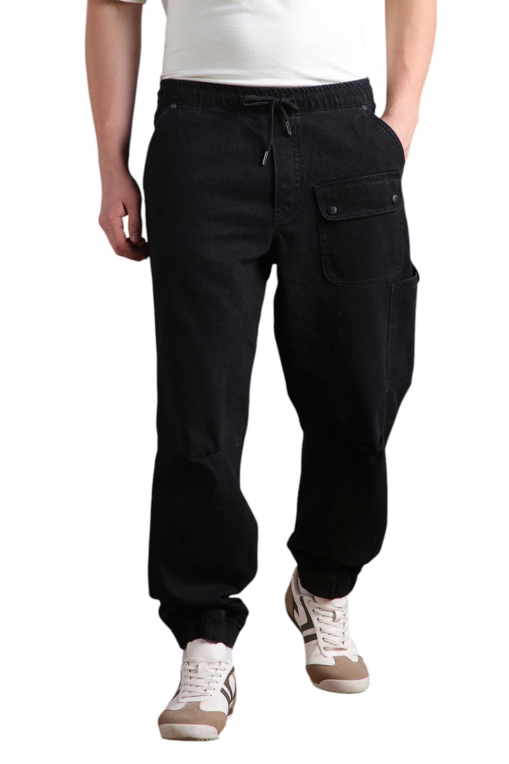 Hubberholme Men Cotton Washed Loose Fit Mid-Rise Jeans