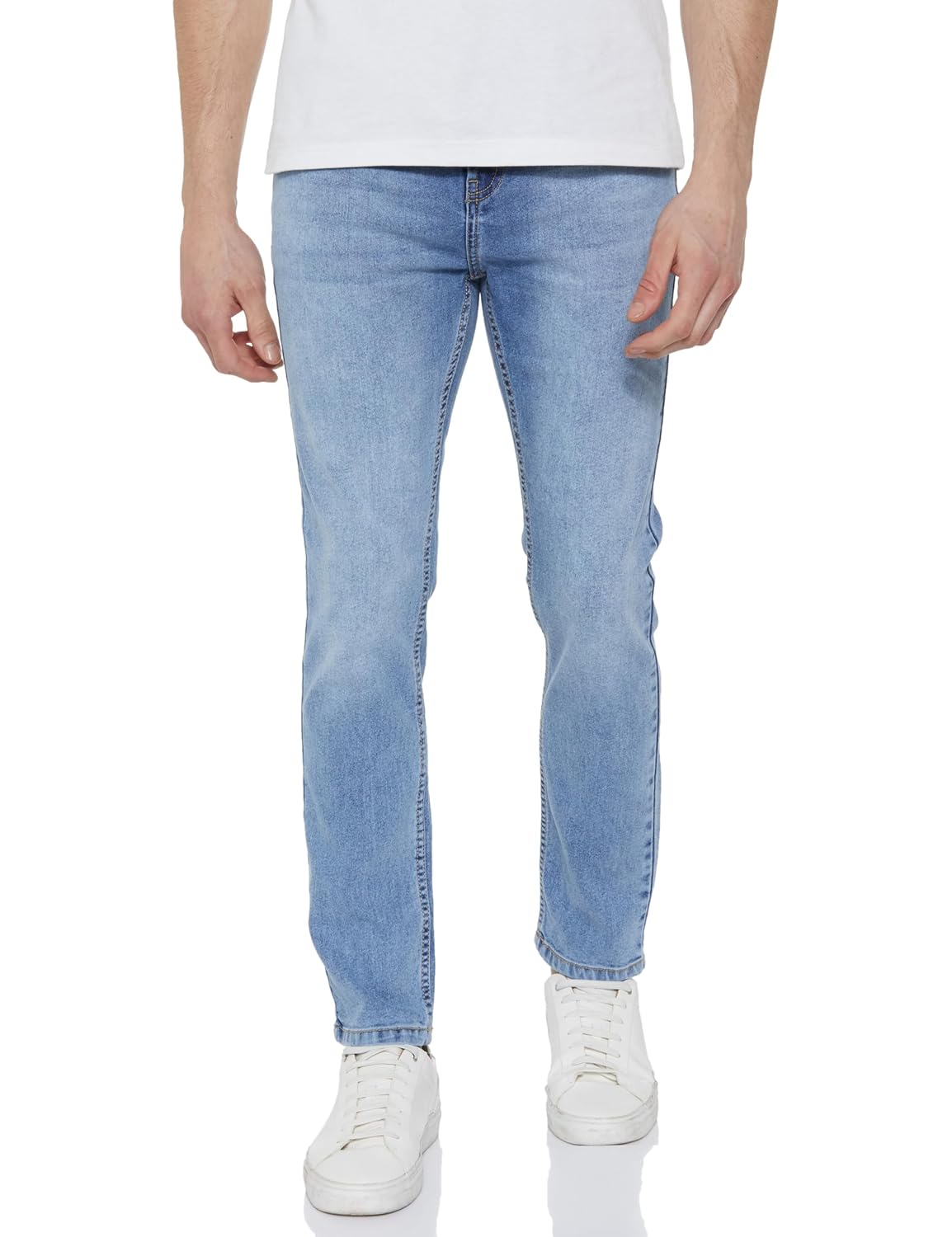 INKD Men’s Slim Fit Jeans – Mid-Rise | Cotton Blend | Stretchable Fabric | Jeans for Men | Classic 5 Pocket Styling