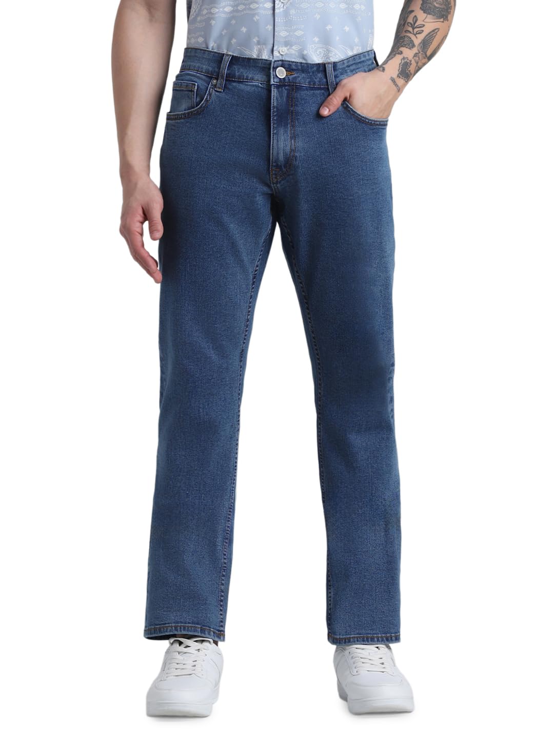 Jack & Jones Men Ben Clean Look Low-Rise Stretchable Jeans Jack & Jones Men Ben Clean Look Low-Rise Stretchable Jeans