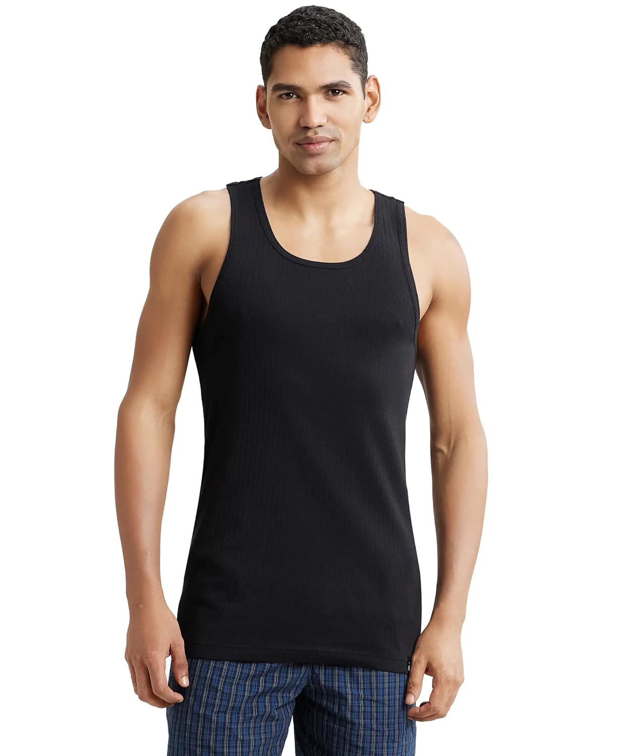 Jockey 9922 Men’s Super Combed Cotton Rib Slim Fit Racer Back Styling Round Neck Gym Vest