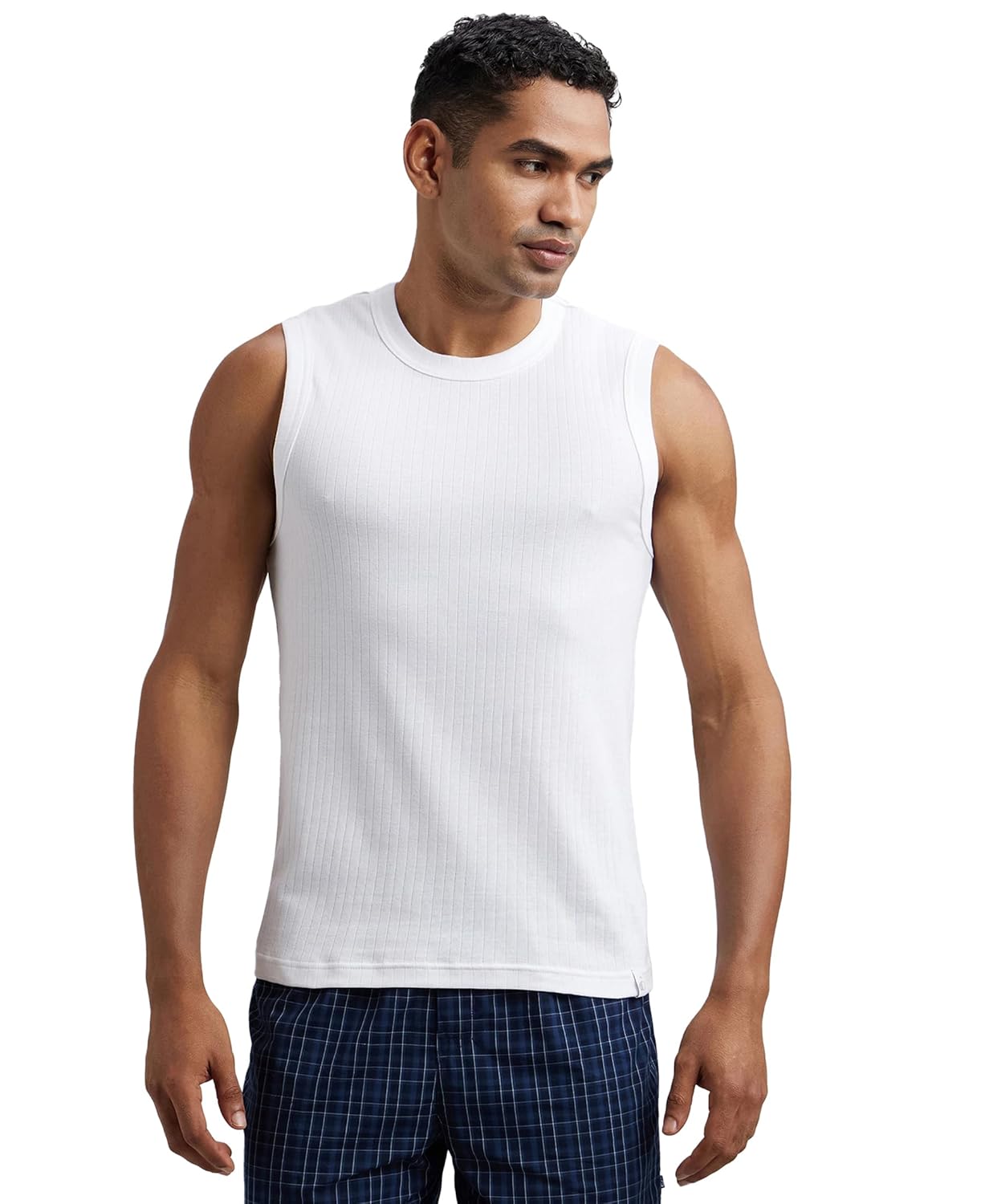 Jockey 9930 Men’s Super Combed Cotton Rib Solid Slim Fit Round Neck Muscle Vest