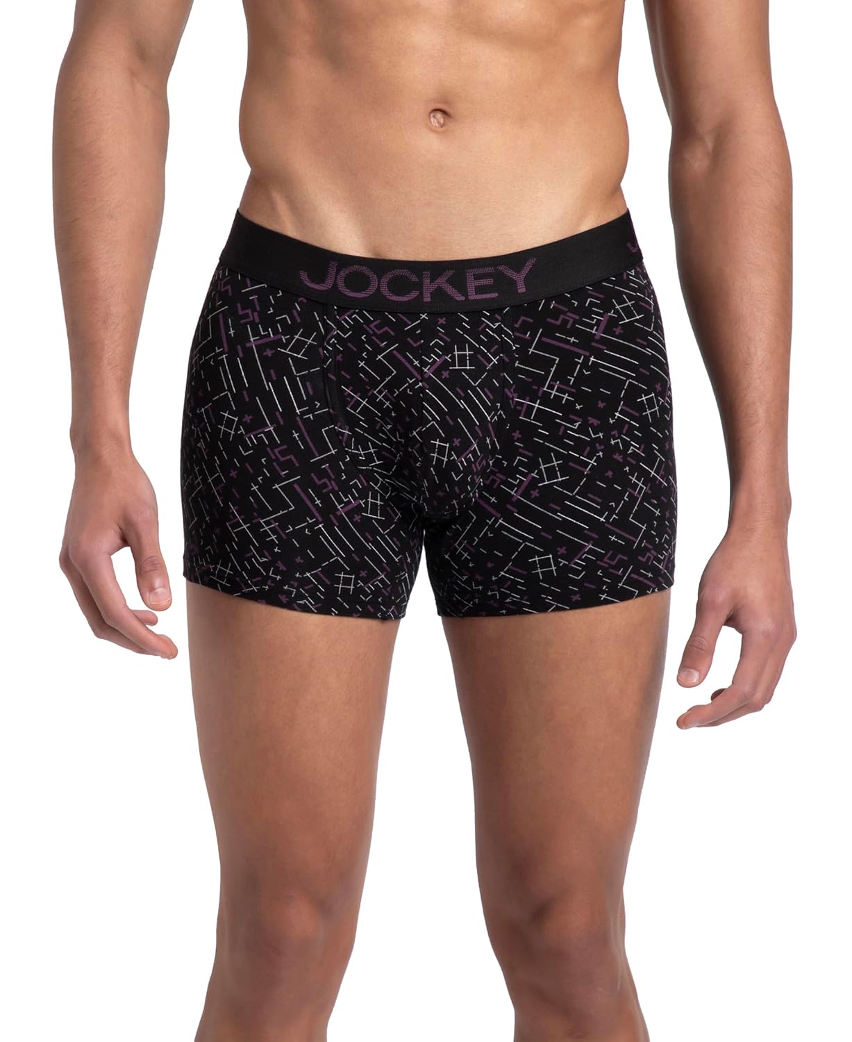 Jockey FP23 Men’s Super Combed Cotton Elastane Stretch Printed Trunk with Ultrasoft Waistband