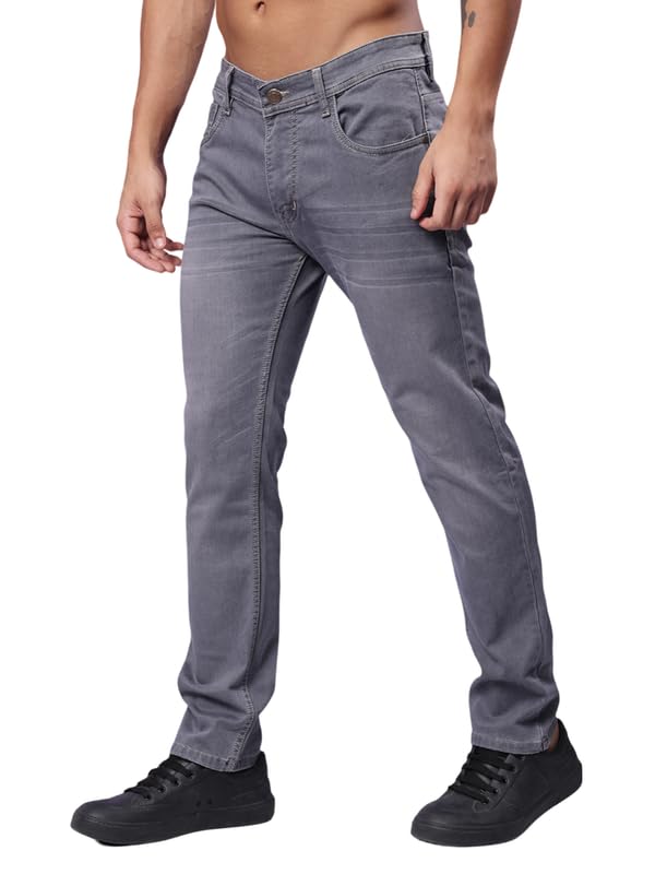 London Hills Men’s Regular Fit Mid Rise Jeans