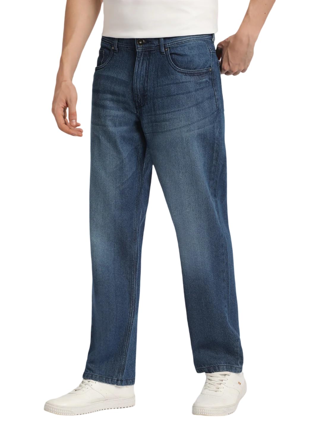 London Hills Men’s Relaxed Fit Mid Rise Jeans