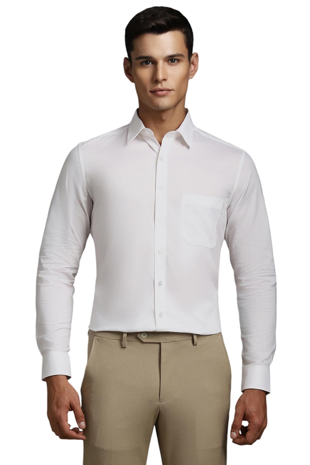 Louis Philippe Men’s Cotton Solid Slim Fit Shirt