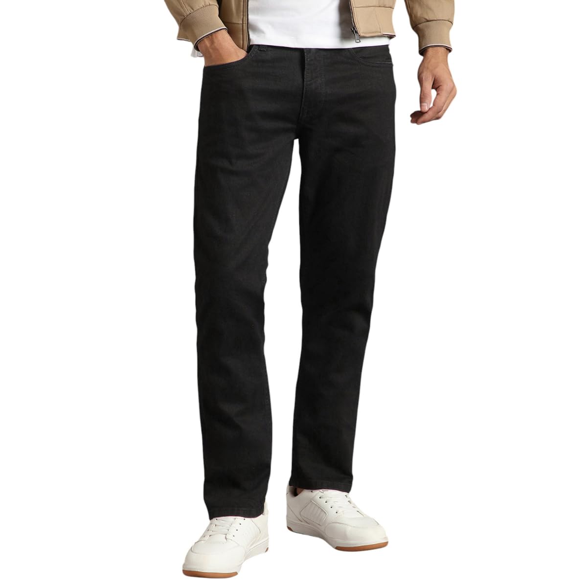 Louis Philippe Men’s Durable & All Day Comfort Slim fit Denim Louis Philippe Men’s Durable & All Day Comfort Slim fit Denim