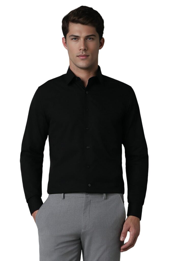 Louis Philippe Men’s Solid Slim Fit Shirt